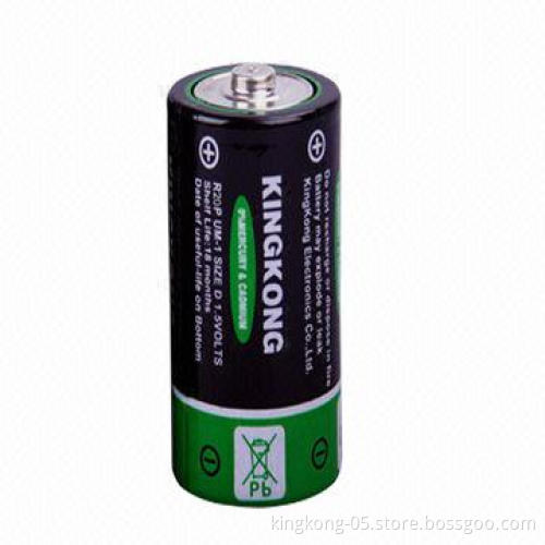 D Size Carbonic Dry Battery with 1.5V Voltage and Discharge Time of 600/700 Minutes